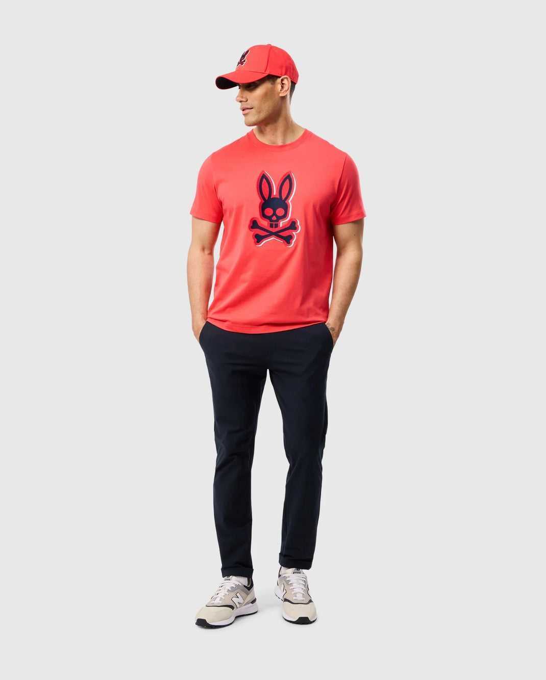 Tees Psycho Bunny Kayden Graphic Tee Hibiscus Homme | SEA-98989797